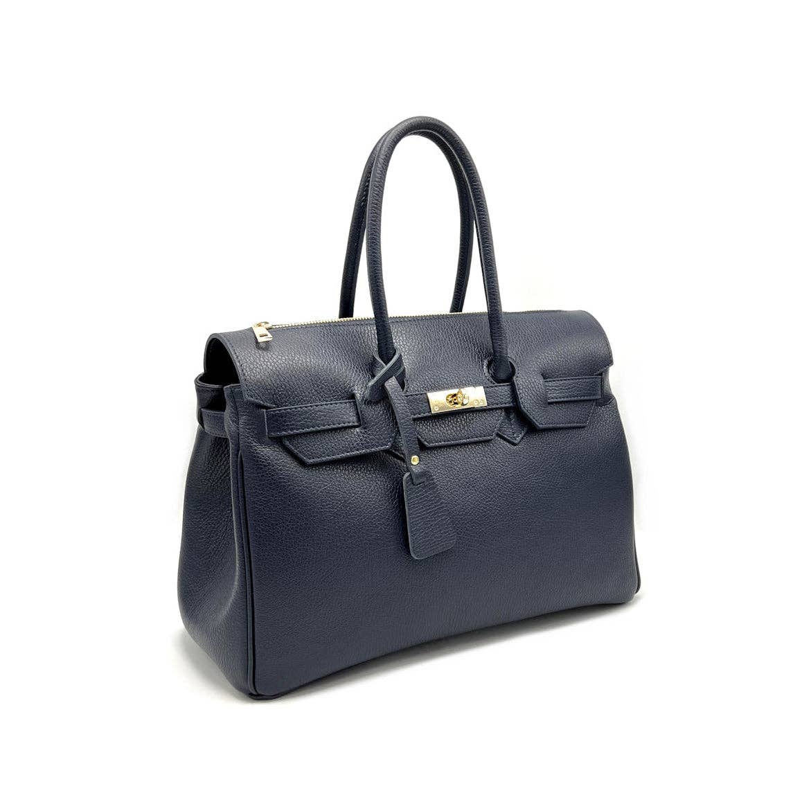 Italiensk Lærveske - Stor Størrelse, Laget i Italia