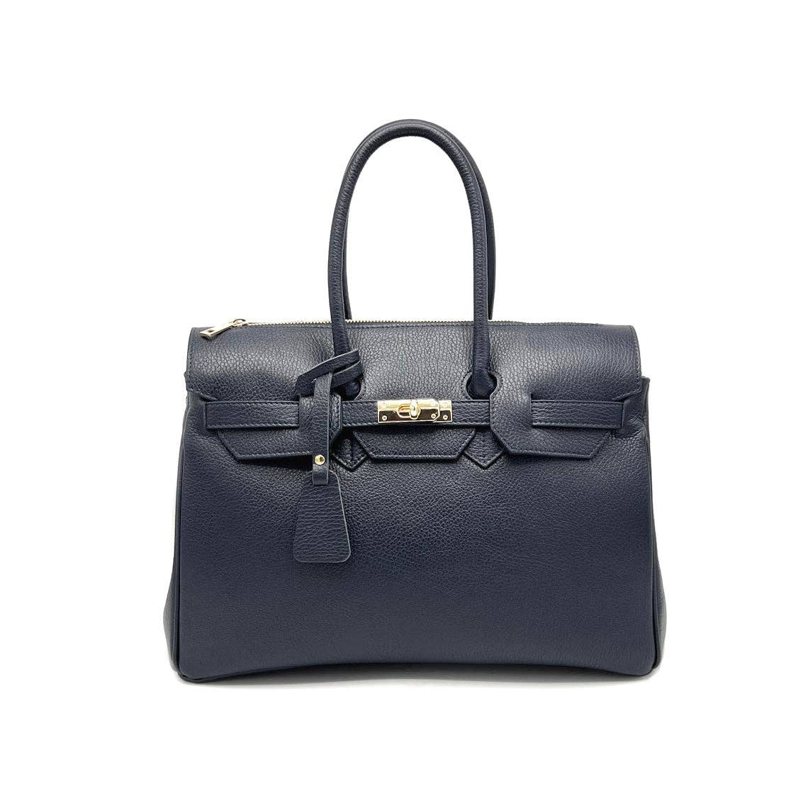 Italiensk Lærveske - Stor Størrelse, Laget i Italia