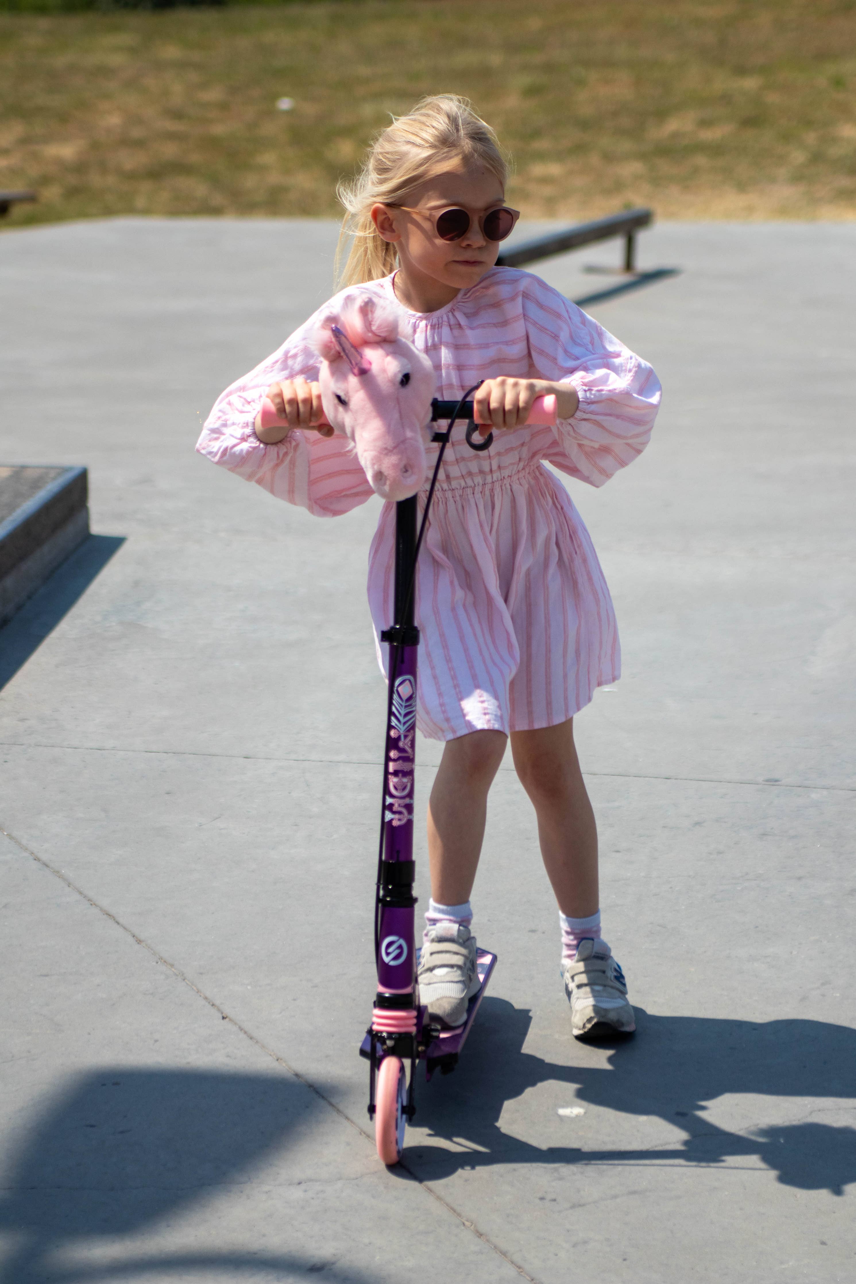 Rosa Enhørning Hode Tilbehør for Barnesykkel/Sparkesykkel
